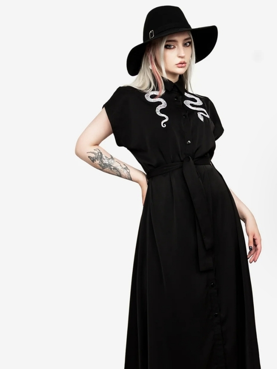 Disturbia Dresses & Skirts - Disturbia Black Snake Dress Size 8